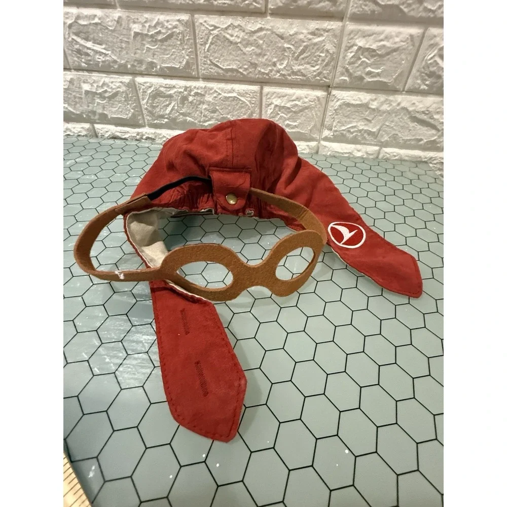 TURKISH AIRLINES KIDS PILOT‎ AVIATOR HAT CAP SIZE 55CM AGE 3-12 WITH GOGGLES